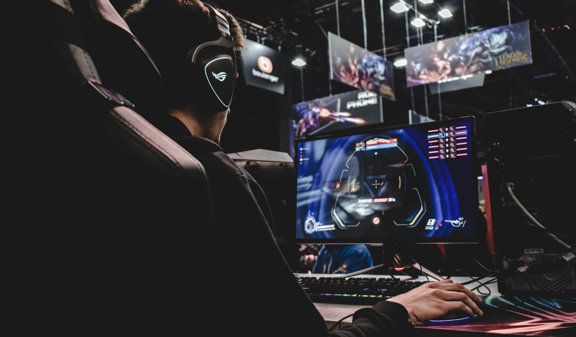 person sitting on gaming chair while playing video game