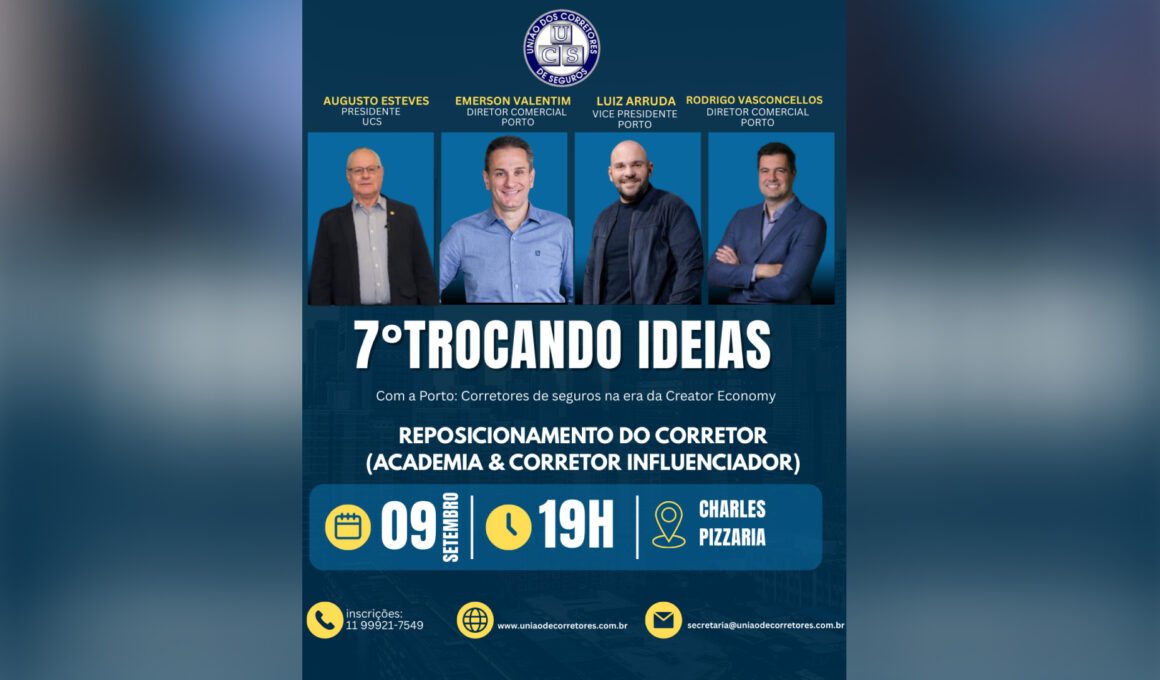 UCS realiza 7º Trocando Ideias 2025 com a Porto: corretores de seguros na era da Creator Economy / Divulgação