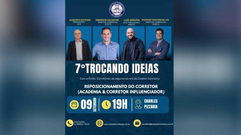 UCS realiza 7º Trocando Ideias 2025 com a Porto: corretores de seguros na era da Creator Economy / Divulgação