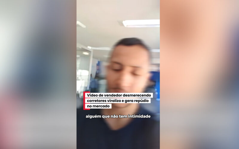 Vídeo de vendedor desmerecendo corretores viraliza e gera repúdio no mercado / Reprodução
