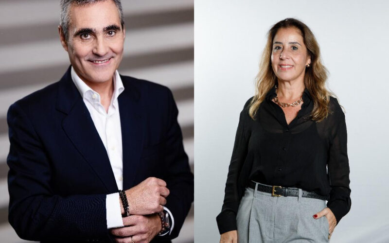 Nelson Alves, CEO adjunto de finanças e operações da MAPFRE e Patrícia Rossi, diretora de serviços compartilhados e processos da MAPFRE