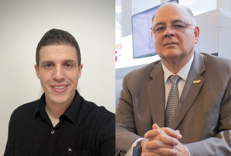 Victor Garcia, Regional Sales Director da SIMCom South America e Oswaldo Conti-Bosso, Presidente da BWS IoT