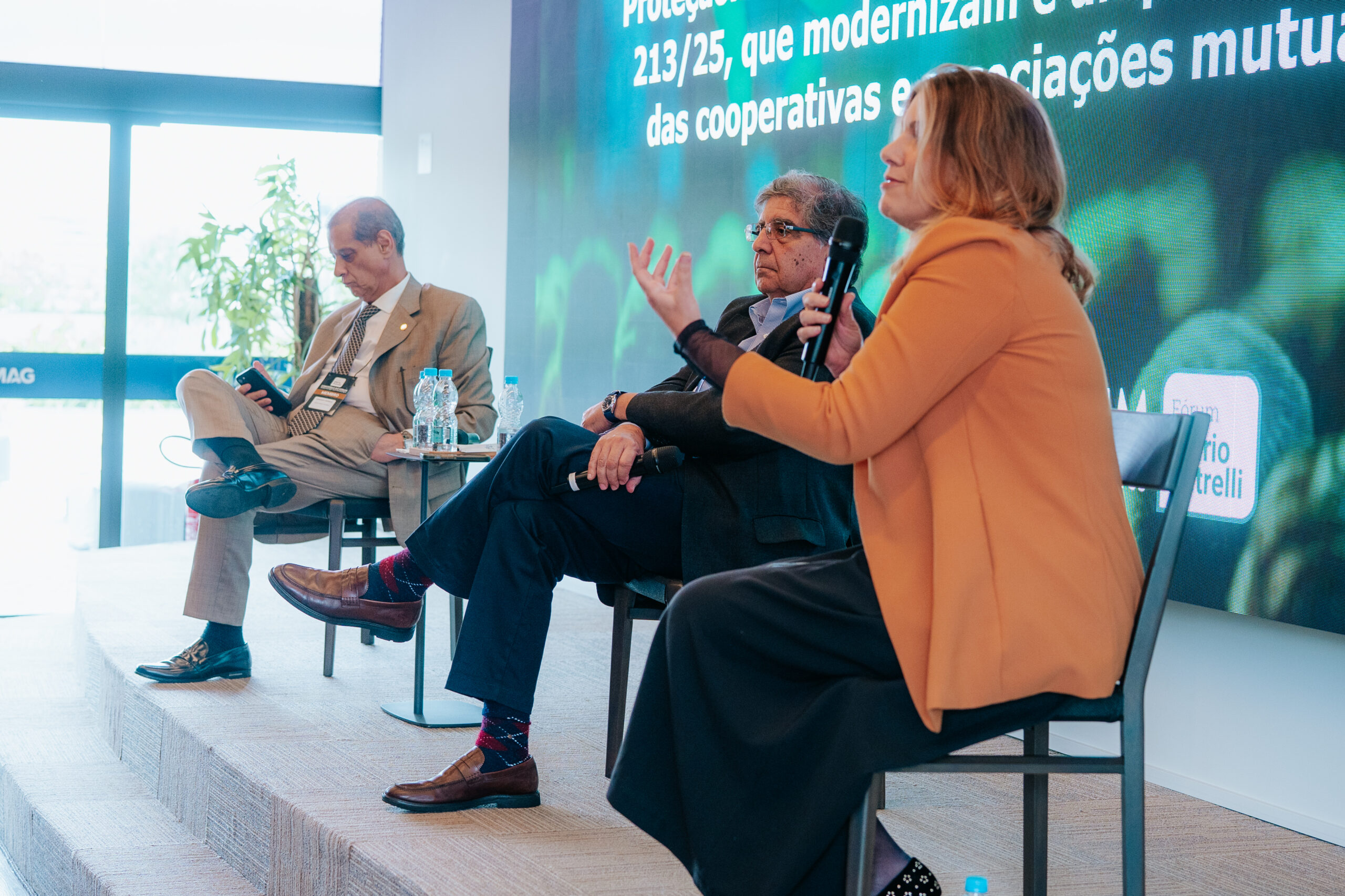 2º painel, Armando Vergílio, Antonio Penteado Mendonça e Camila Calais / Foto: Divulgação