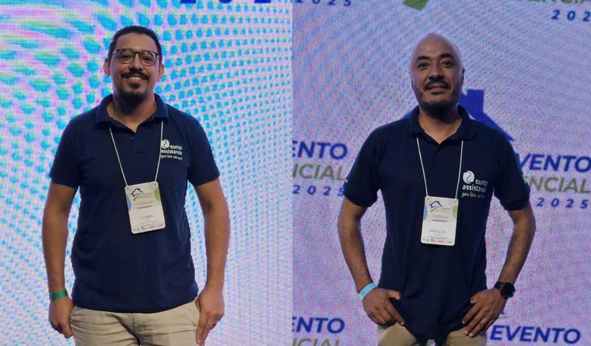 Cleber da Silva Sant’ana, coordenador de Treinamento da Europ Assistance Brasil; Douglas Rogério Fernandes dos Santos, coordenador da Rede de Prestadores da EABR / Foto: Divulgação