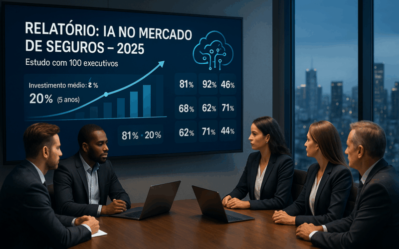 Seguradoras devem mais do que dobrar o investimento em IA nos próximos 5 anos, aponta relatório / Imagem gerada por Inteligência Artificial
