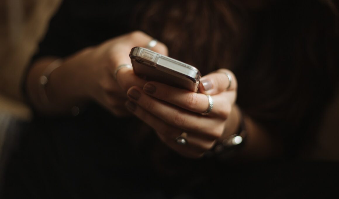person using smartphone