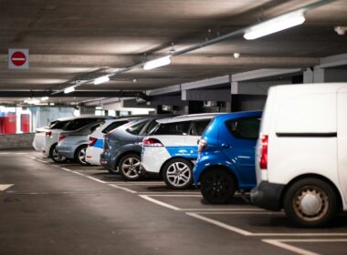 cars parked in parking lot