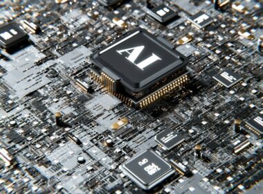 a computer chip with the letter a on top of it