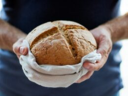 person holding pastry