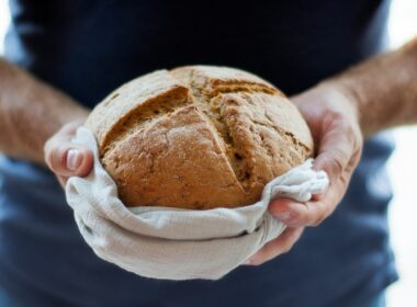 person holding pastry