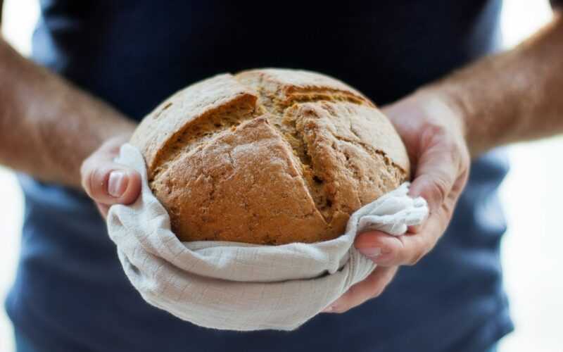 person holding pastry