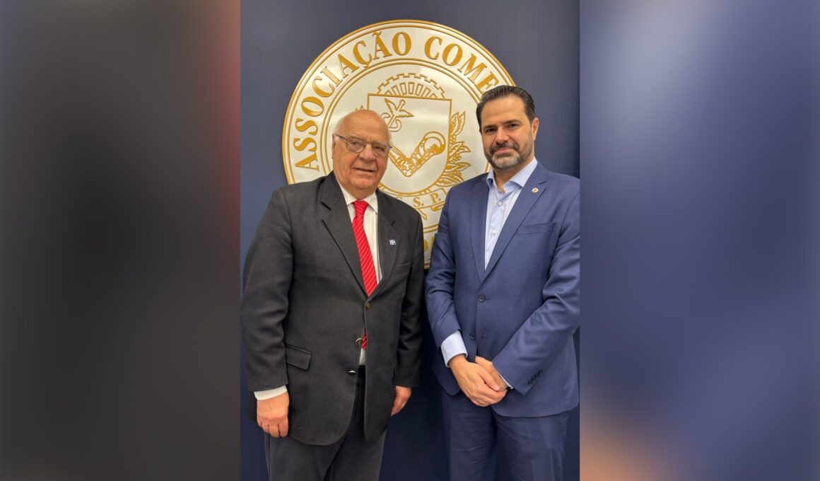 Dr. Roberto Mateus Ordine (Presidente da Associação Comercial de São Paulo (ACSP), e Anderson Festa (Presidente da Associação Av. Henry Ford, Mooca e Região ) (Crédito: Em divulgação)