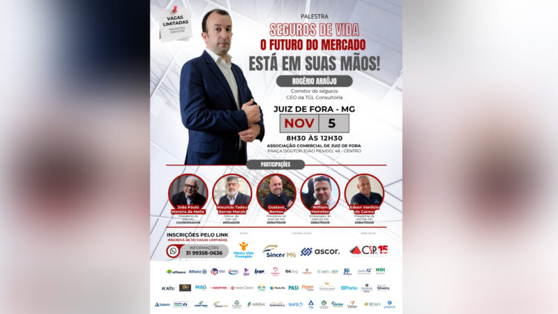 CSP-MG, Sincor-MG e ASCOR realizam evento em Juiz de Fora com palestra de Rogério Araújo / Divulgação
