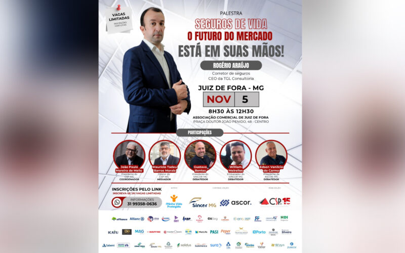 CSP-MG, Sincor-MG e ASCOR realizam evento em Juiz de Fora com palestra de Rogério Araújo / Divulgação
