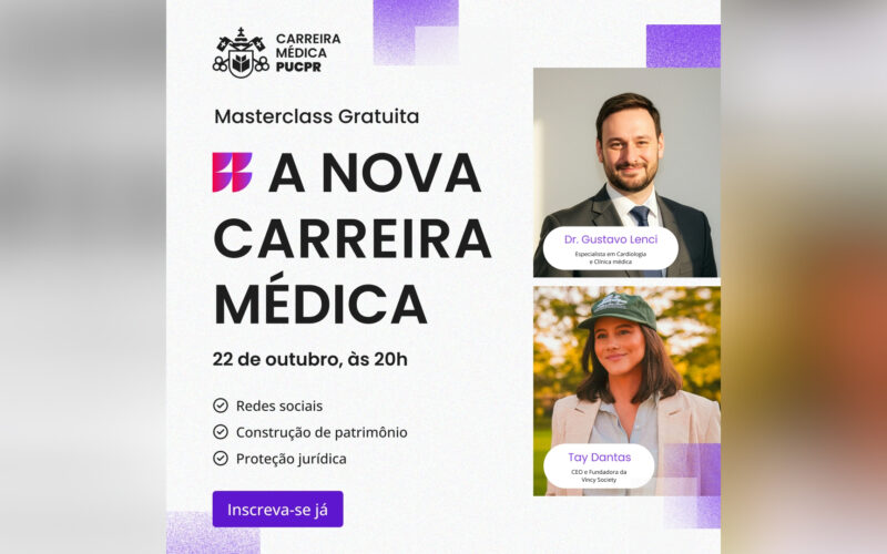 Divulgação_PUCPR PUCPR realiza MasterClass gratuita sobre as novas competências da carreira médica