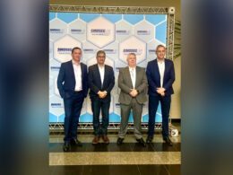 Na foto Dyogo Oliveira, presidente da CNseg, Natanael Castro, diretor-executivo da FenaCap, Ederson Daronco, presidente do Sindicato das Empresas de Seguros do Rio Grande do Sul (SindsegRS) e André Nunes, diretor de Assuntos Corporativos, Institucionais e Sindicais da CNseg/ Divulgação