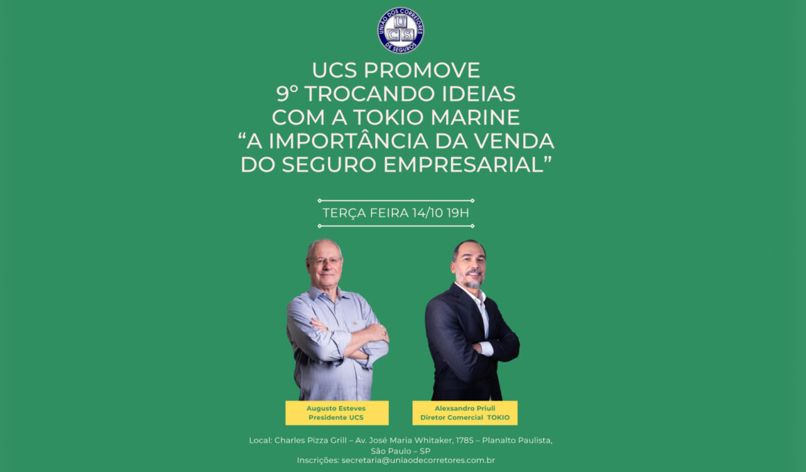 UCS promove 9º Trocando Ideias com a Tokio Marine sobre “A Importância da Venda do Seguro Empresarial” / Divulgação