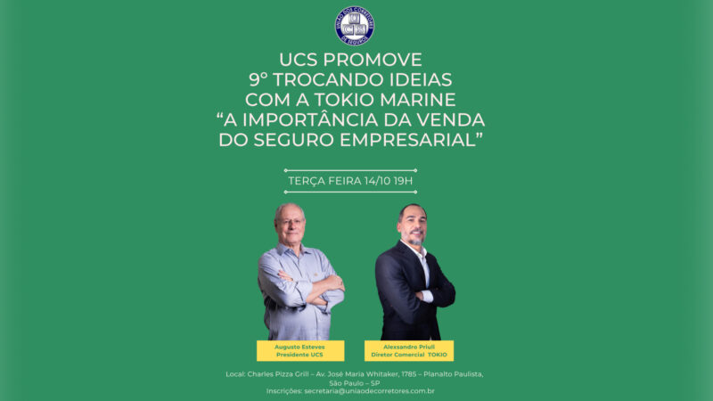 UCS promove 9º Trocando Ideias com a Tokio Marine sobre “A Importância da Venda do Seguro Empresarial” / Divulgação