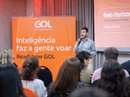 Danillo Barbizan, diretor de Vendas da GOL, durante roadshow em Belo Horizonte (Crédito: Victor Erlacher Espindula/Divulgação GOL)