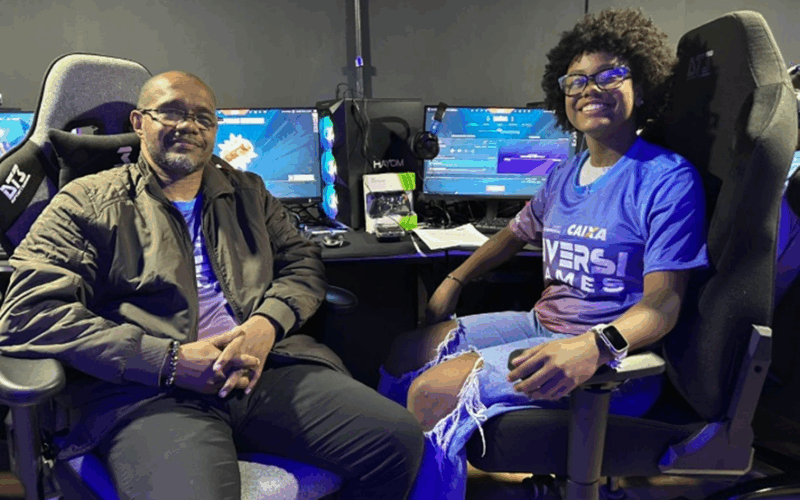 Ibece Silva e sua filha Ingrid, incluídos pelo DiversiGames / Foto: CAIXA/Divulgação