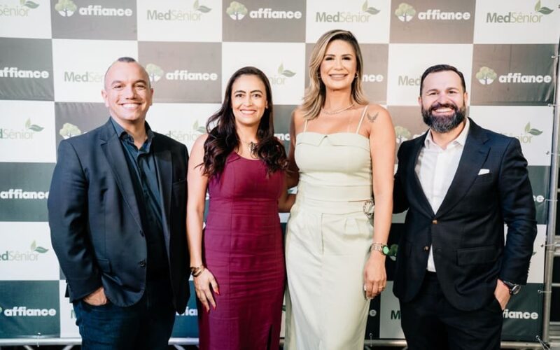 Executivos da Affiance, MedSênior e Simetria Brasil, durante lançamento, em Belo Horizonte / Foto: Divulgação
