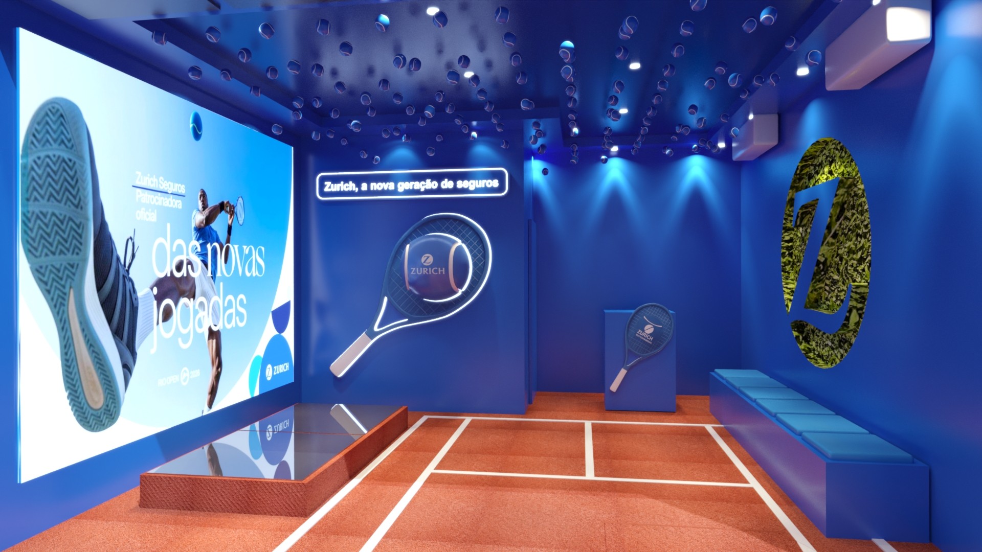 Zurich reforça atuação no Rio Open 2026 com ativações imersivas e ampla presença de marca no Rio de Janeiro / Foto: Divulgação